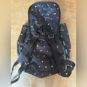 RARE LeSportsac Mr. Men / Little Miss black mini backpack